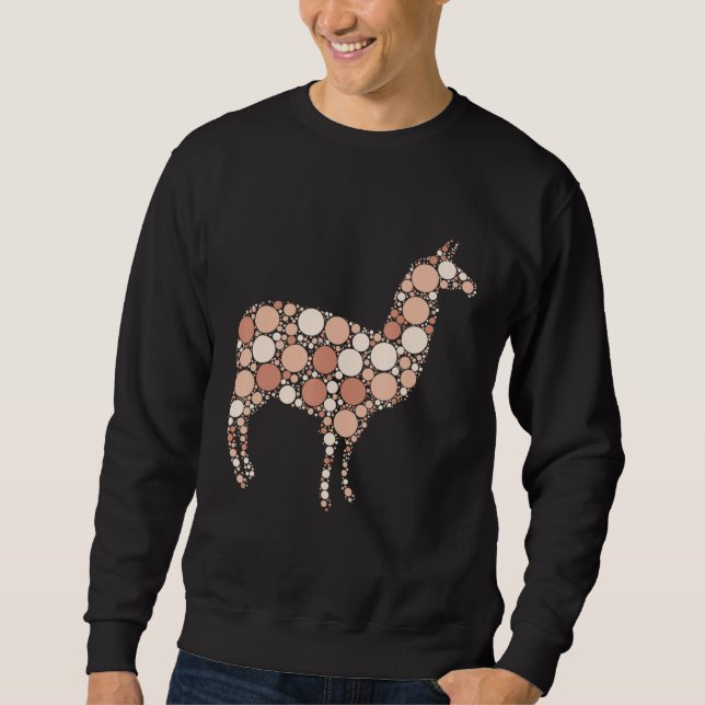 Moletom Dia Internacional da Bolinhas Marrom Llama (Frente)