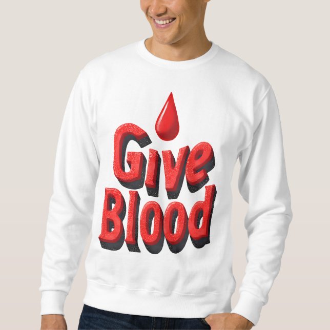 Moletom Dia Mundial de Doadores de Sangue - Dar Texto Sang (Frente)