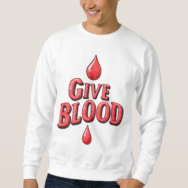 Moletom Dia Mundial do Dador de Sangue - Dar texto ao Sang (Frente)