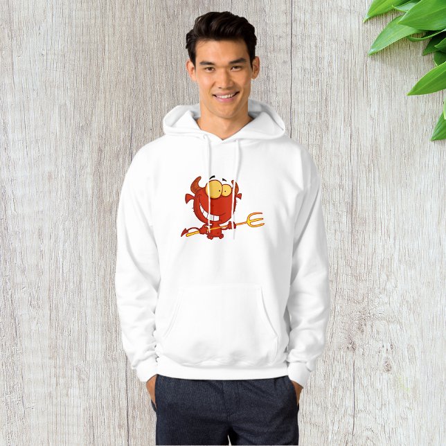 Moletom Diabo Vermelho Segurando Um Hoodie Mens (Criador carregado)