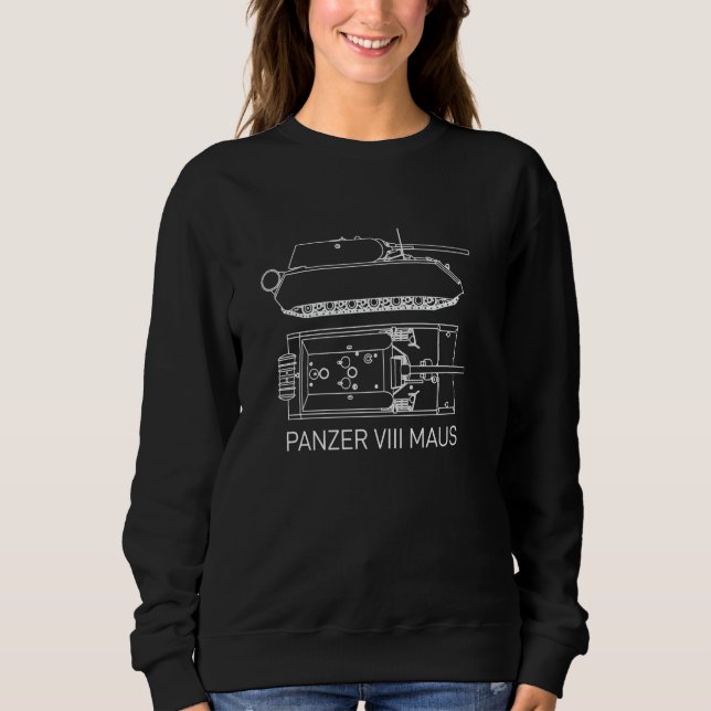 Moletom Diagrama de Plantas do Panzer VIII Maus (Frente)
