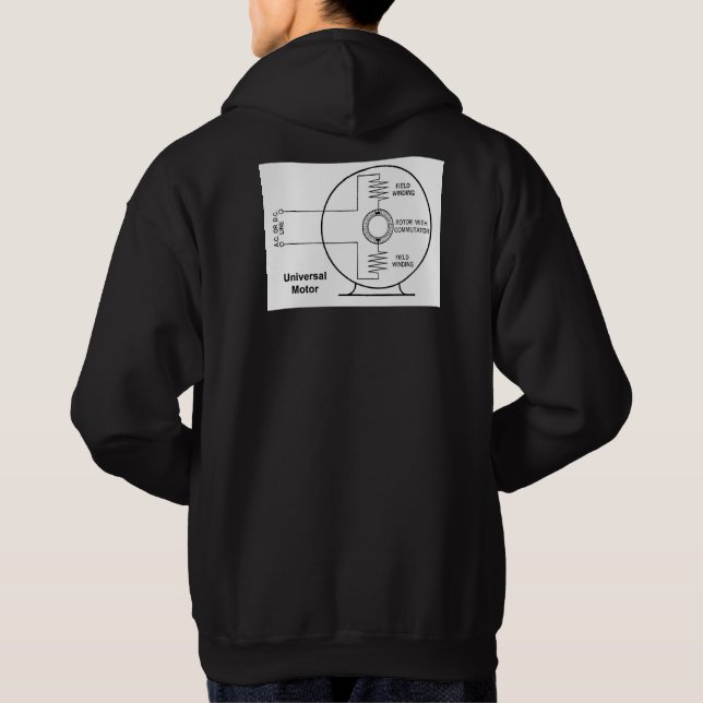 Moletom Diagrama Universal do Motor na SUDADERA COM CAPUZ (Verso)