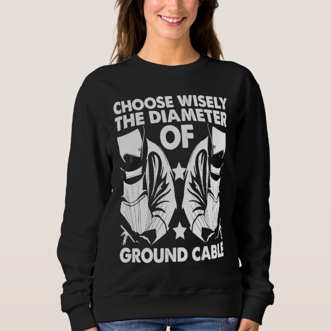 Moletom Diameter of Ground Cable Weld Worker Welder Weldin (Frente)