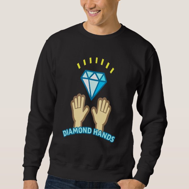Moletom Diamond Hands Tendies Para A Lua Yolo (Frente)