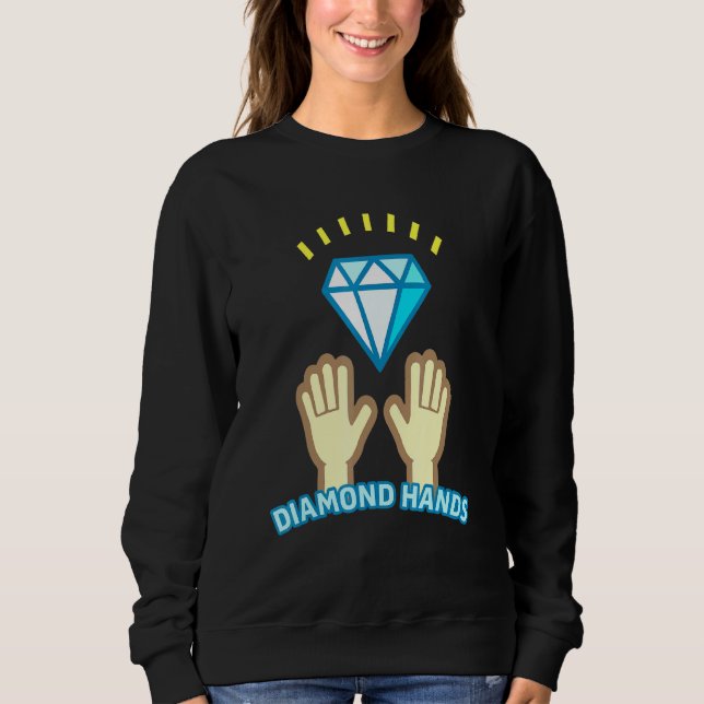 Moletom Diamond Hands Tendies Para A Lua Yolo (Frente)