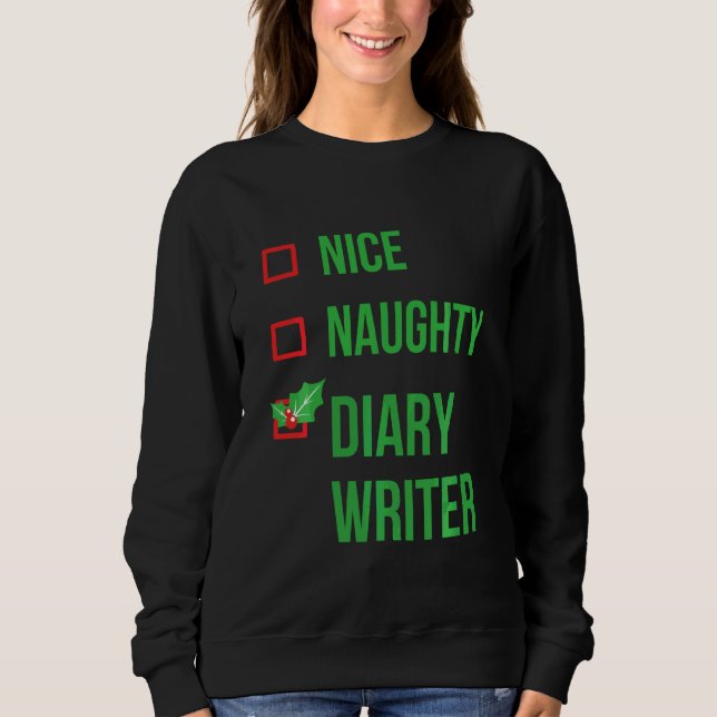 Moletom Diary Writer Funny Pajama Christmas (Frente)