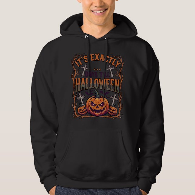 Moletom Dias Exatos Até o Dia das Bruxas Jack Lantern Morc (Frente)