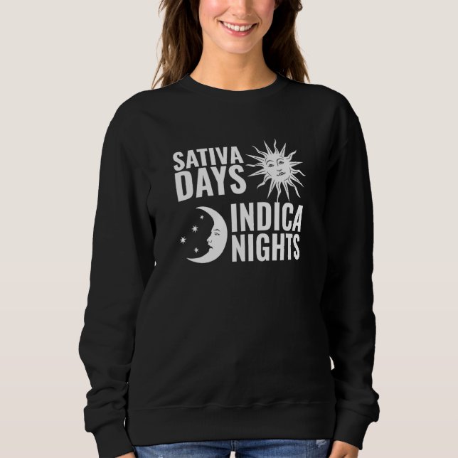Moletom Dias Sativa Indica Noites Sol Lua Stonista (Frente)