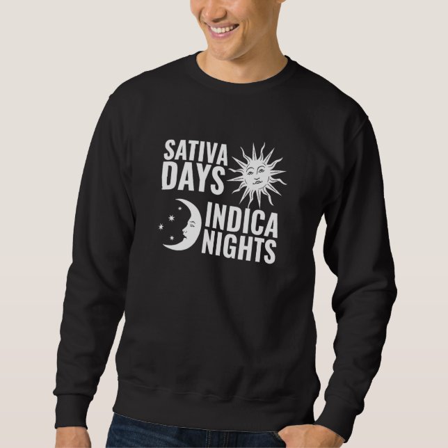 Moletom Dias Sativa Indica Noites Sol Lua Stonista (Frente)