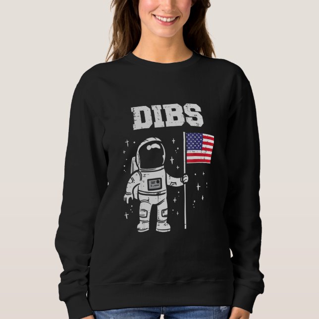 Moletom Dibs Moon Astronauta Americana Bandeira Fundo 4º D (Frente)