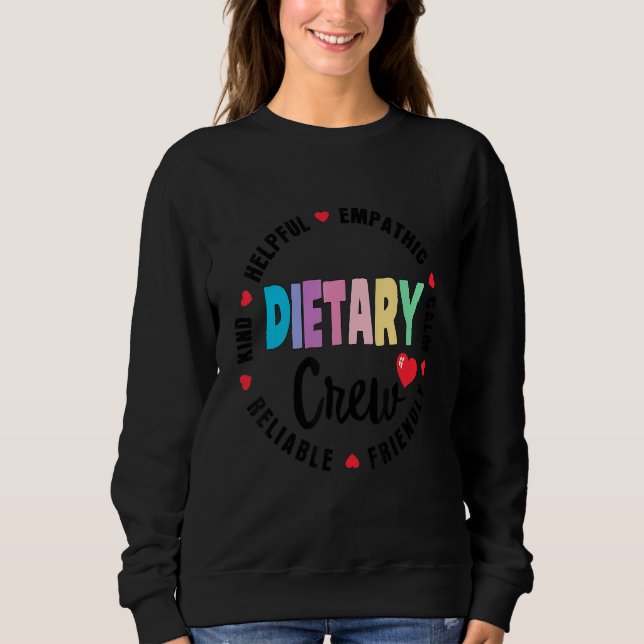 Moletom Dietary Crew Appreciation Week healthcare Dietitia (Frente)