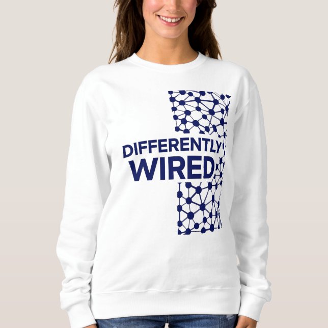 Moletom Differently Wired – Autism Awareness Month Blue (Frente)