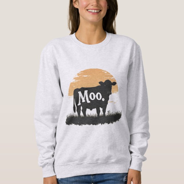 Moletom Diga Moo — Bonita Prata-Vaca (Frente)