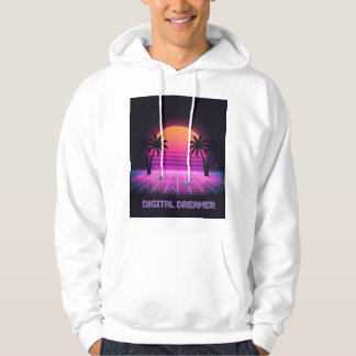 Moletom Digital Dreamer Oversized Synthwave Hoodie