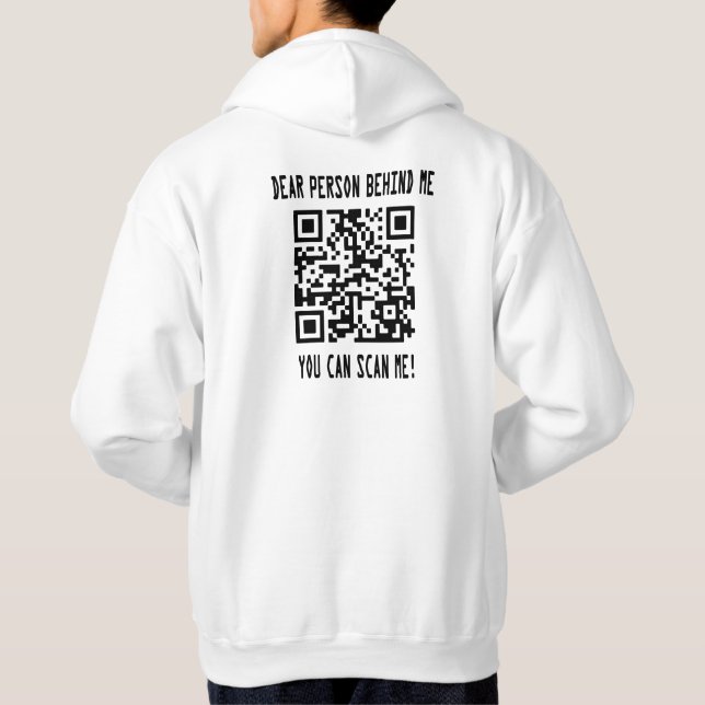 Moletom Digitalize-me o código QR para um impulso motivaci (Verso)