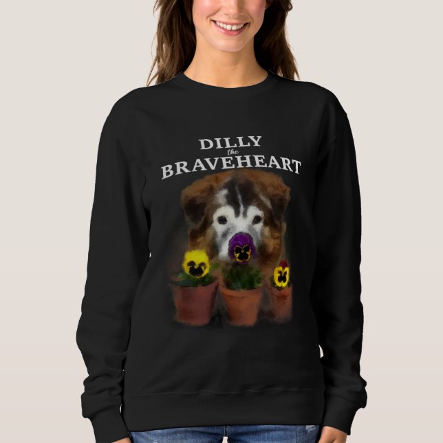 Moletom Dilly the Braveheart Blind Rescue Dog Friend of th (Frente)
