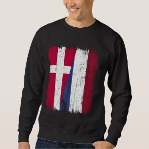 Moletom Dinamarca Holland Half Flag Danish Dutch Heritage