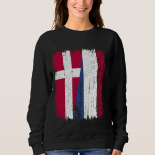 Moletom Dinamarca Holland Half Flag Danish Dutch Heritage