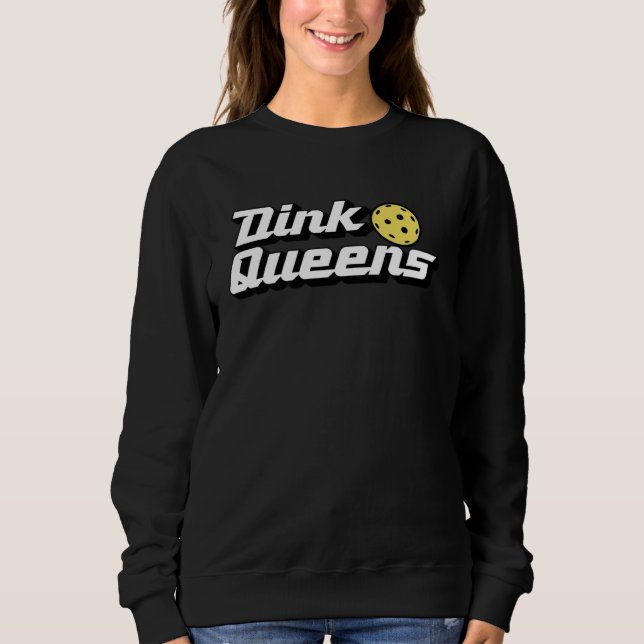 Moletom Dink Queens  Cute Pickleball Team Pickle Ball Retr (Frente)