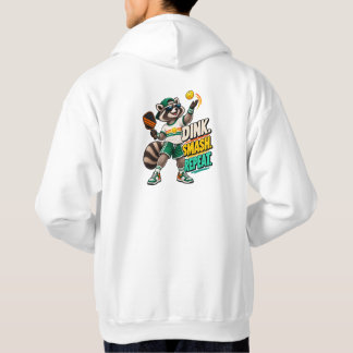 Moletom Dink Smash Repeat Raccoon Pickleball Hoodie