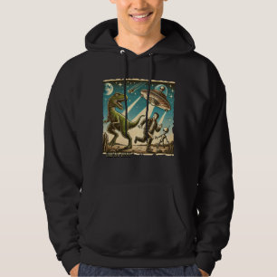 Moletom Dino UFO Selfie: Pânico Vintage (Hoodie Masculina)