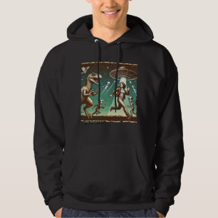 Moletom Dino UFO Selfie: Pânico Vintage (Hoodie Masculina)