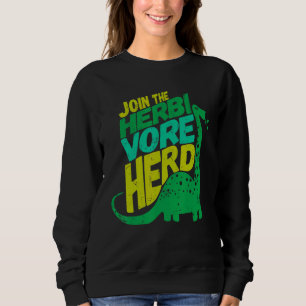 Moletom Dino Vegano Junte-se ao Rebanho Herbívoro Vegetari