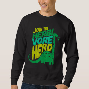 Moletom Dino Vegano Junte-se ao Rebanho Herbívoro Vegetari