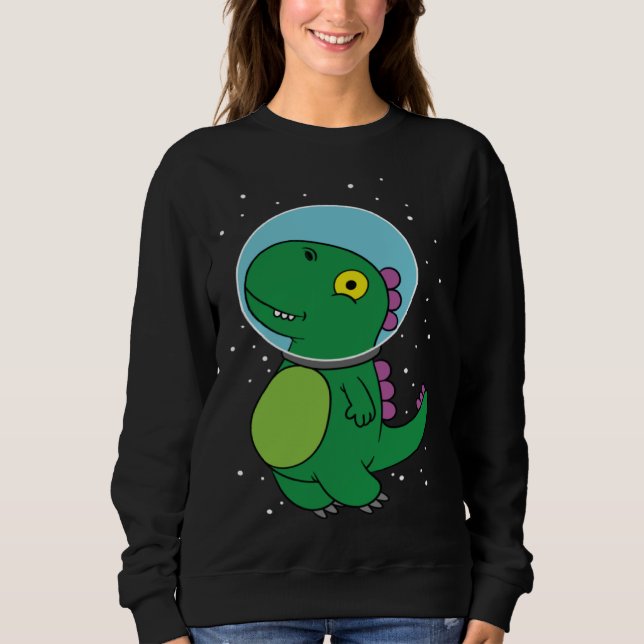 Moletom Dinosaur astronaut children's gift for space fans (Frente)