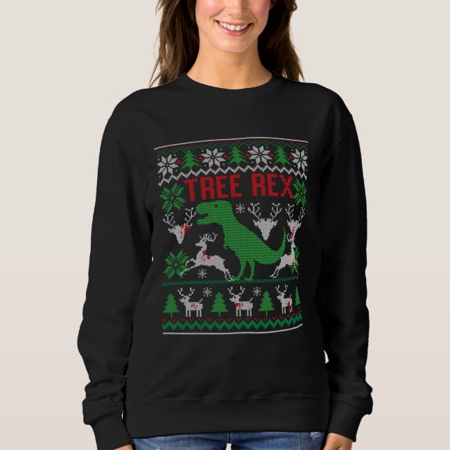 Moletom Dinosaur Christmas Tree  Christmas (Frente)