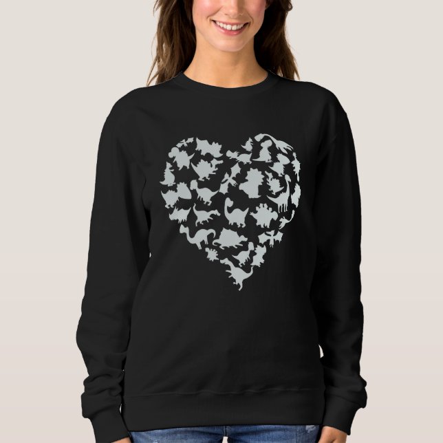 Moletom Dinosaur Love Heart Rex Cute Valentines Day Boys T (Frente)