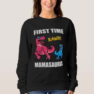 Moletom Dinosaur Mama Baby Announcement First Time Mamasa