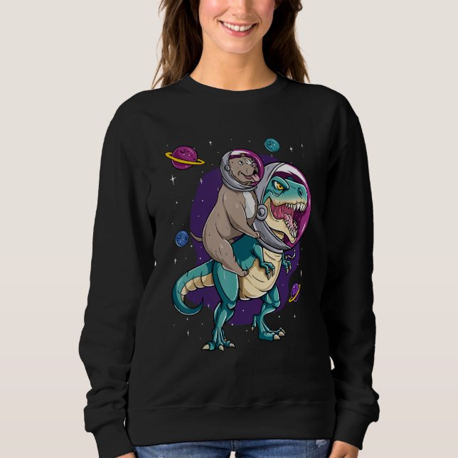 Moletom Dinosaur Rex Space Planets Sparkles (Frente)
