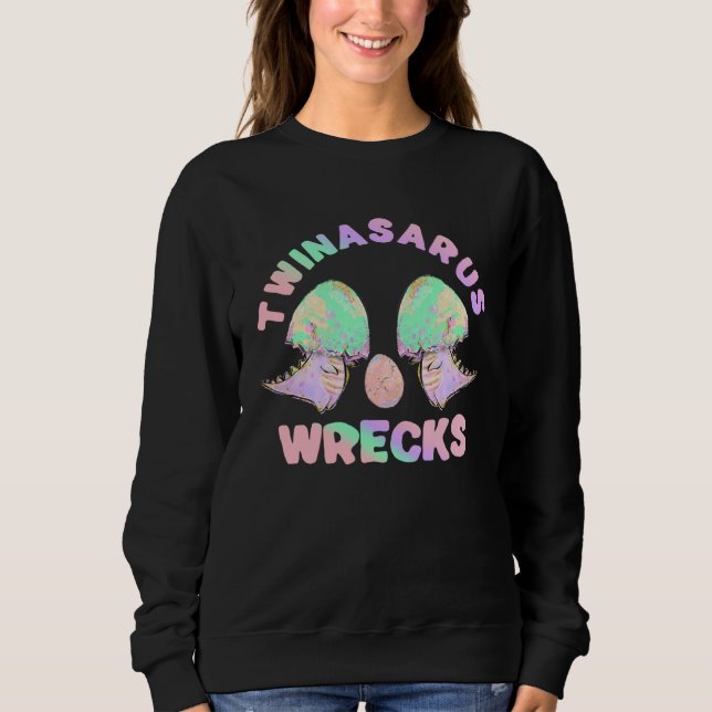 Moletom Dinosaur Twin Sister Twinasaurus Wracks Eggs (Frente)