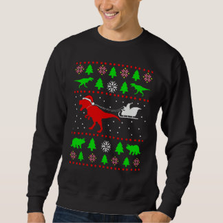 Moletom Dinosaur Ugly Christmas Sweater  for adults kids 1