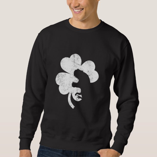 Moletom Dinossaur Dia de São Patrício Boys Toddler Irlandê (Frente)