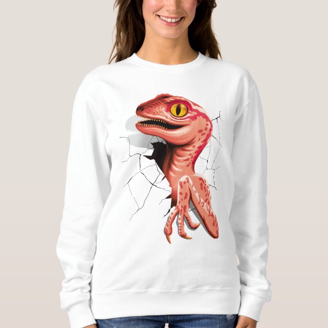 Moletom Dinossaur Hatching do Velociraptor Realista (Frente)