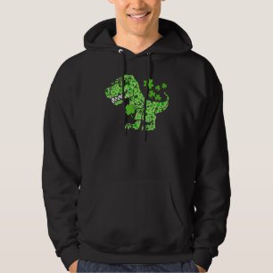 Moletom Dinossaur Rex Dia de São Patrício Shamrock Adultos