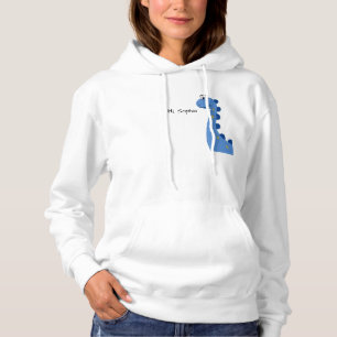 Moletom Dinossauro Azul Fofo - Nome Personalizado Sophia
