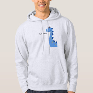 Moletom Dinossauro Azul Fofo - Nome Personalizado Sophia
