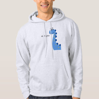 Moletom Dinossauro Azul Fofo - Nome Personalizado Sophia