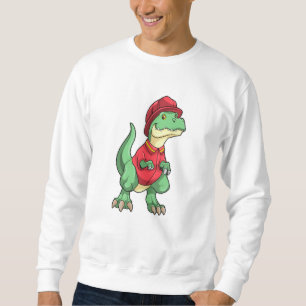Moletom Dinossauro como Bombeiro com capacete de Fogo