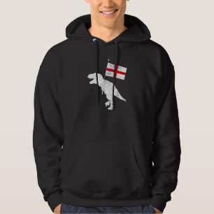 Moletom Dinossauro Inglês Tyrannosaurus Rex England Flag