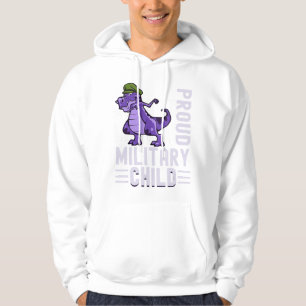 Moletom Dinossauro Roxo Menino Orgulhoso Mês Militar