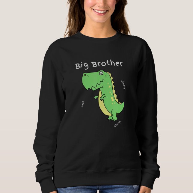 Moletom Dinossauro T Rex Engraçado Pelo Big Brother Para M (Frente)