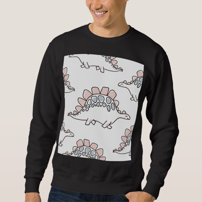 Moletom Dinossauros De Dodle: A Mão Desenhou Divertimento. (Frente)