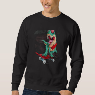 Moletom Dinossauros Engraçados De Skateboard T Rex Para Me