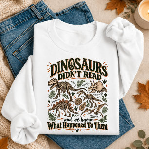 Moletom Dinossauros Não Lia Professor Bibliotecário Divert