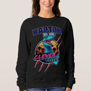 Moletom Dinossauros Velociraptor Azul Garota Inteligente R