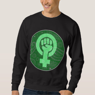 Moletom Direitos do Aborto Feminista Fist Green Bandana Pr